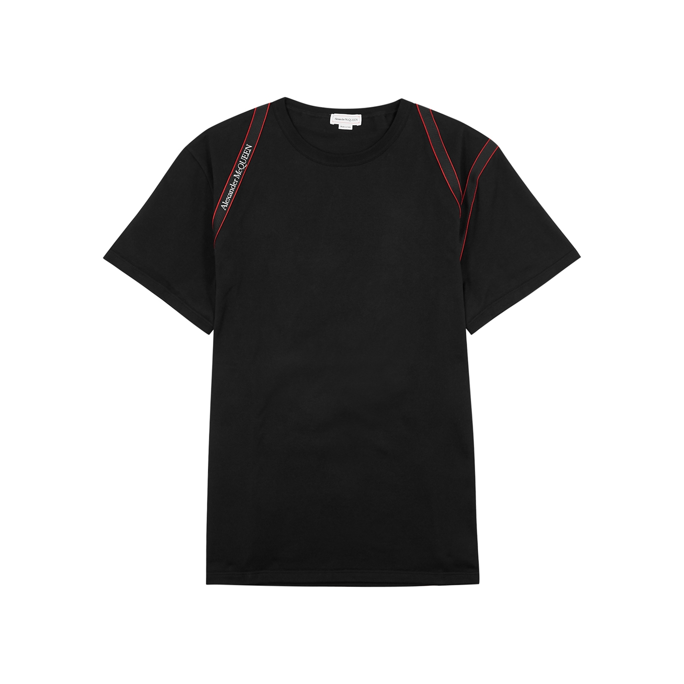 Alexander McQueen Black Harness Cotton T-shirt - M