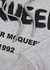 Grey logo hooded cotton sweatshirt - Alexander McQueen