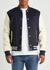 Leather and wool-blend varsity jacket - Alexander McQueen