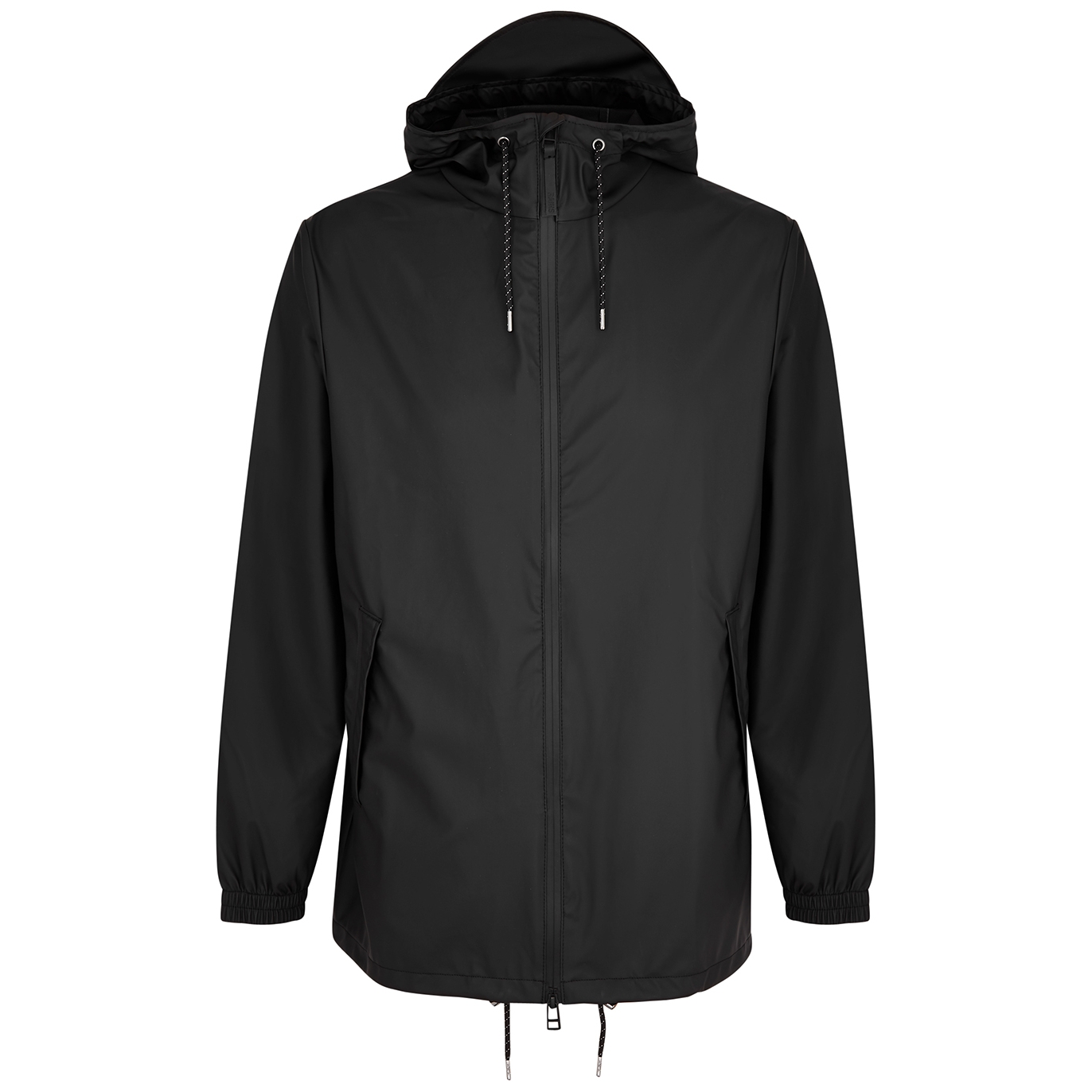 Shop Rains Storm Breaker Rubberised Raincoat In Black