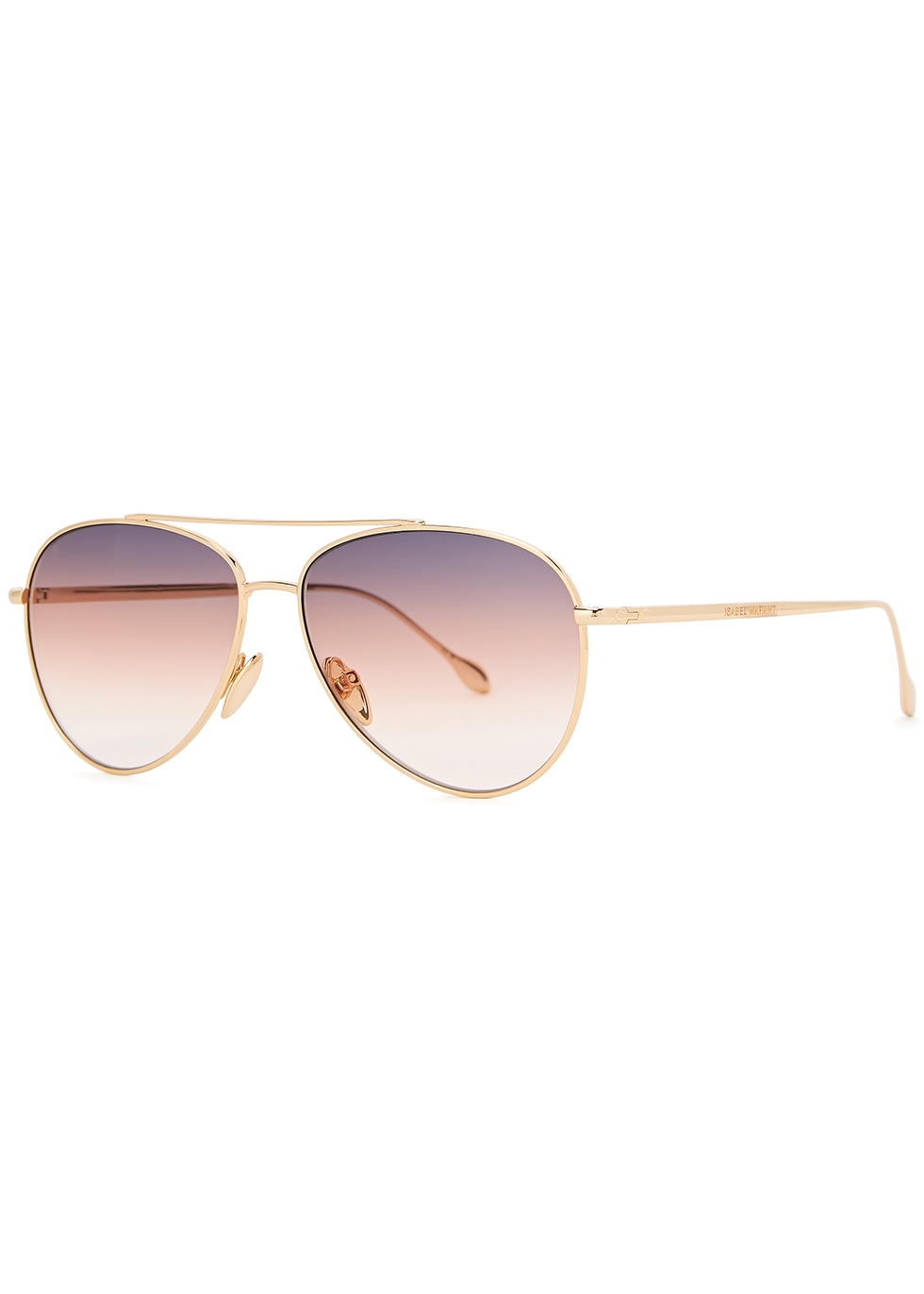Isabel Marant Gold-tone aviator-style sunglasses - Harvey Nichols