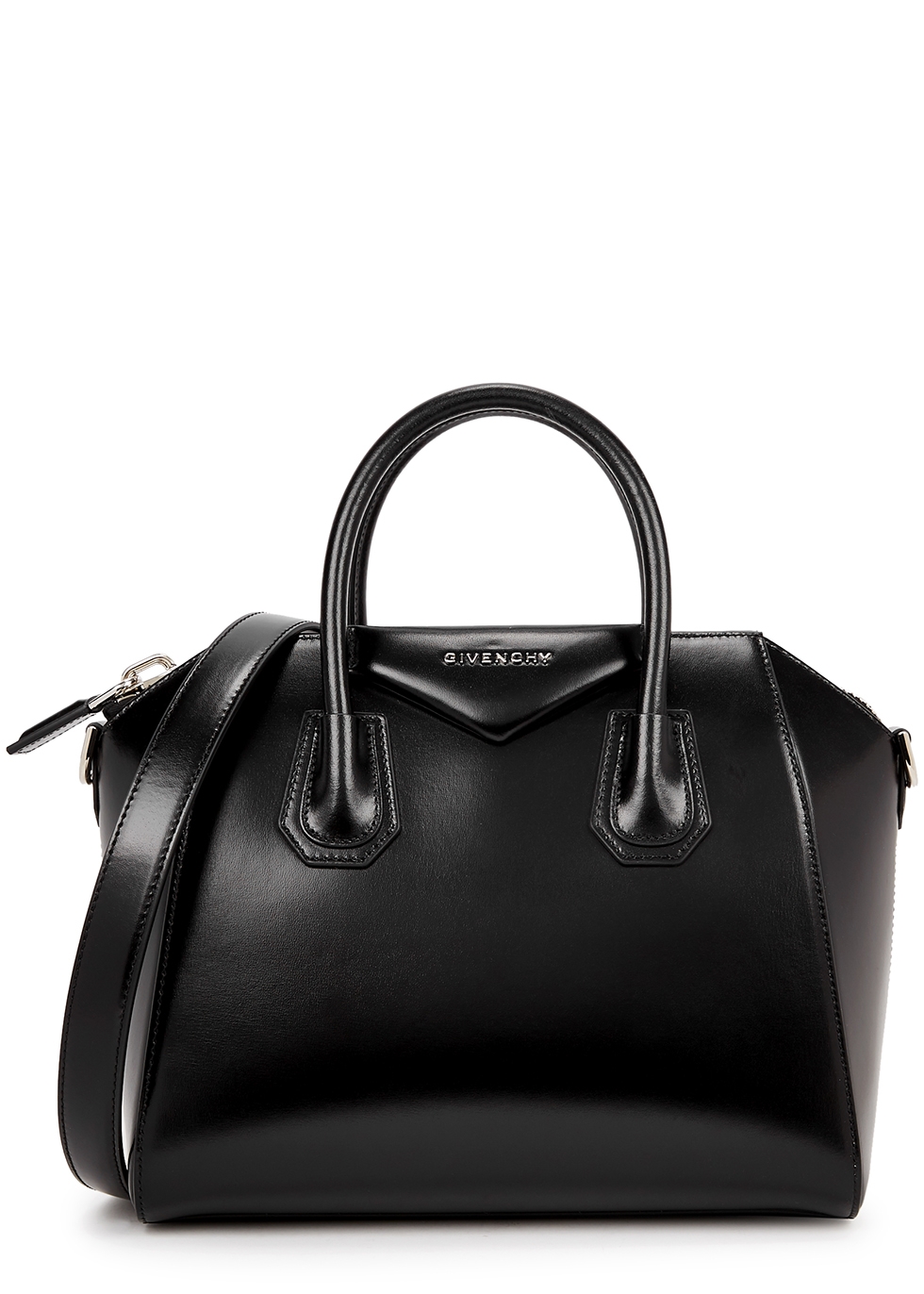 Givenchy Antigona small black leather top handle bag - Harvey Nichols