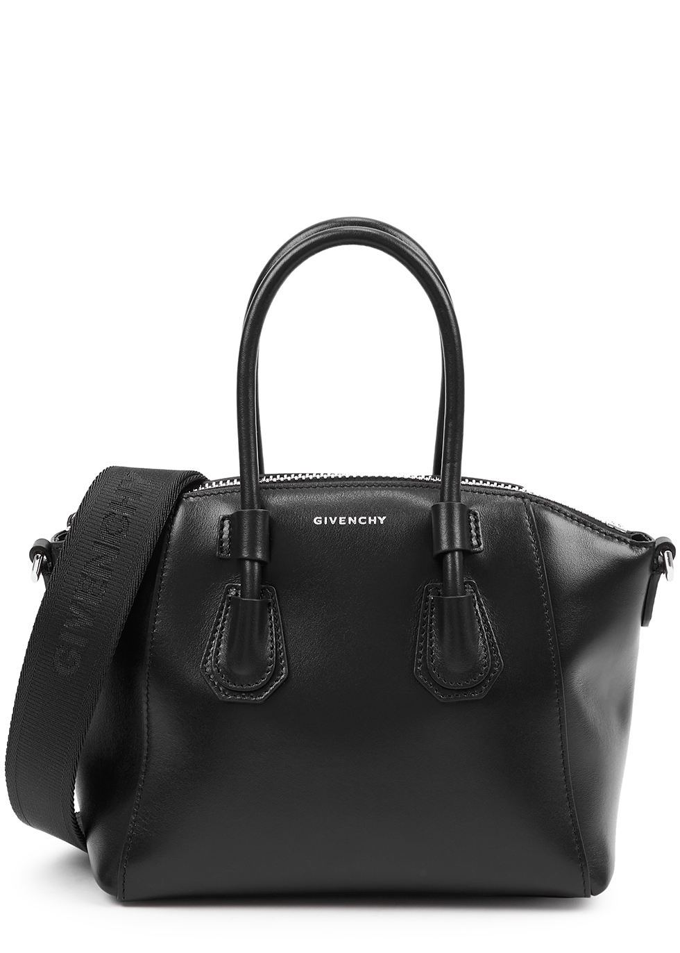 Givenchy Antigona Sport mini black leather top handle bag - Harvey Nichols
