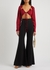 Red ruched cut-out cropped top - Christopher Esber