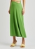 Green cut-out stretch-jersey midi skirt - Christopher Esber