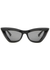 Black cat-eye sunglasses - Bottega Veneta