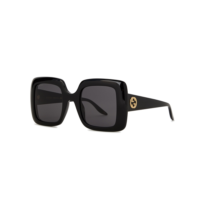 Gucci Black Oversized Square-frame Sunglasses | ModeSens