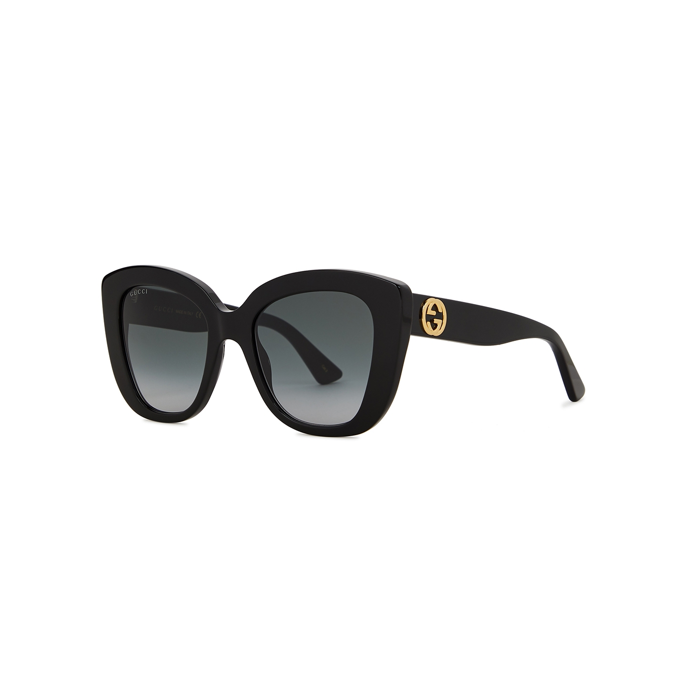 Gucci Black Oversized Cat-eye Sunglasses