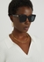 Black square-frame sunglasses - Gucci