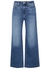 Anessa blue cropped wide-leg jeans - Paige