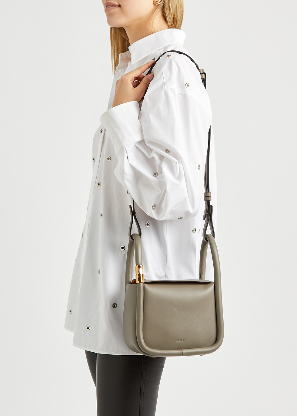 Grey Boyy Wonton 20 Leather Top Handle Bag in Dark Grey Womens Bags Top-handle bags 