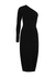 VB Body black one-shoulder stretch-knit midi dress - Victoria Beckham