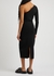 VB Body black one-shoulder stretch-knit midi dress - Victoria Beckham