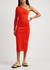 VB Body red one-shoulder stretch-knit midi dress - Victoria Beckham