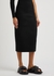 Black stretch-knit midi skirt - Victoria Beckham