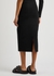 Black stretch-knit midi skirt - Victoria Beckham
