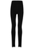 VB Body black split-hem stretch-knit leggings - Victoria Beckham