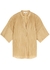 Gold plissé silk blouse - Vince