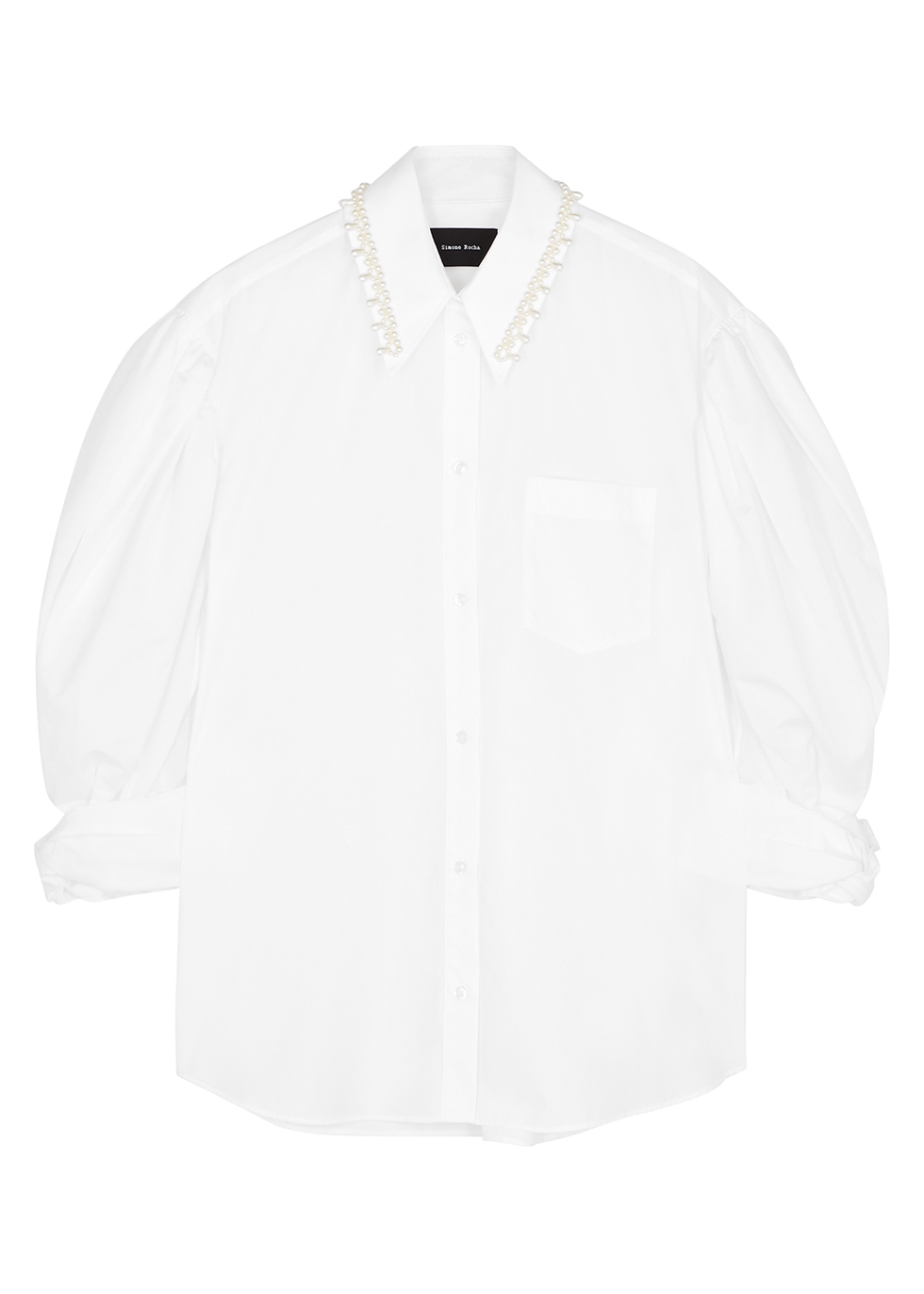 SIMONE ROCHA White embellished cotton shirt