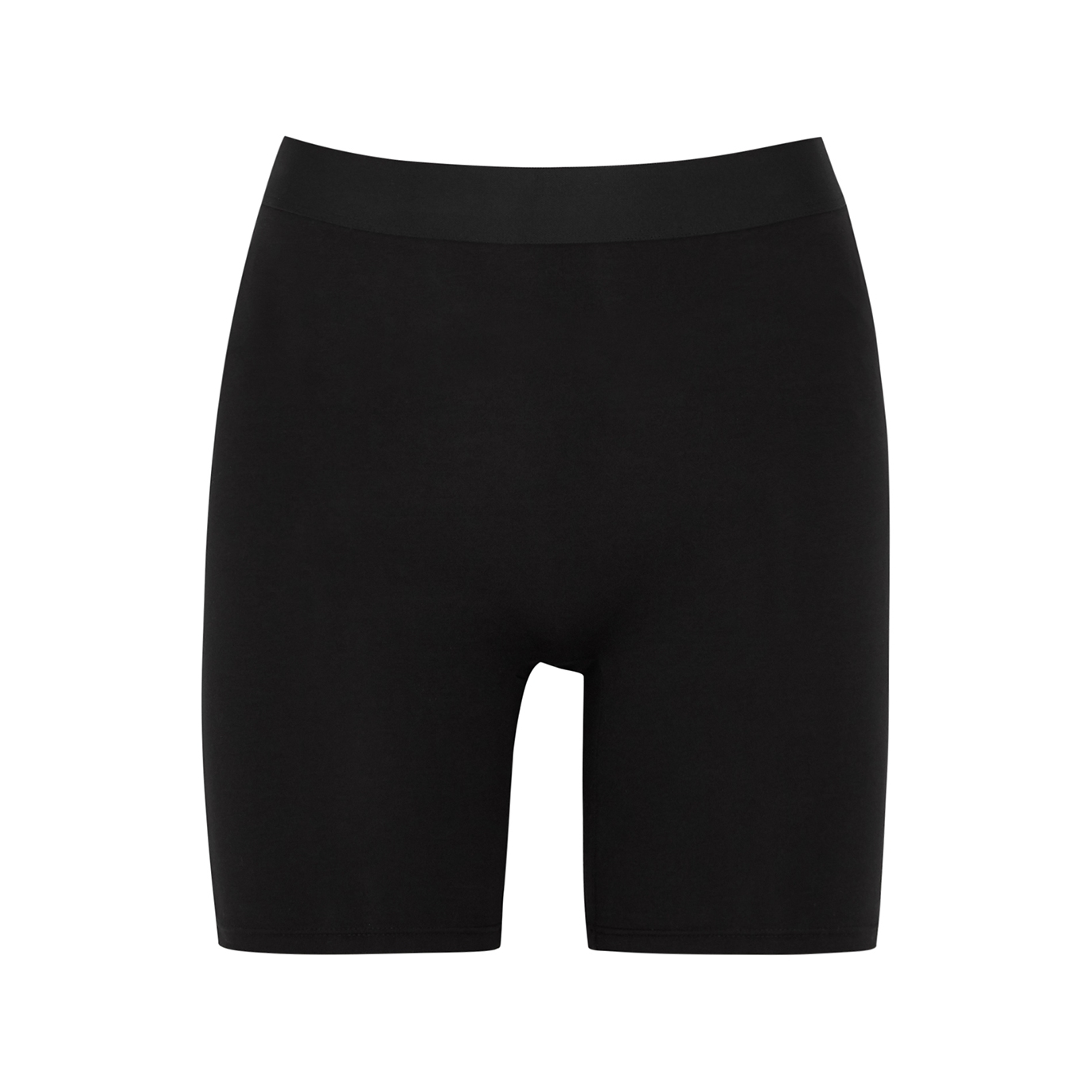 Spanx Cotton Control Black Stretch-cotton Shorts - S