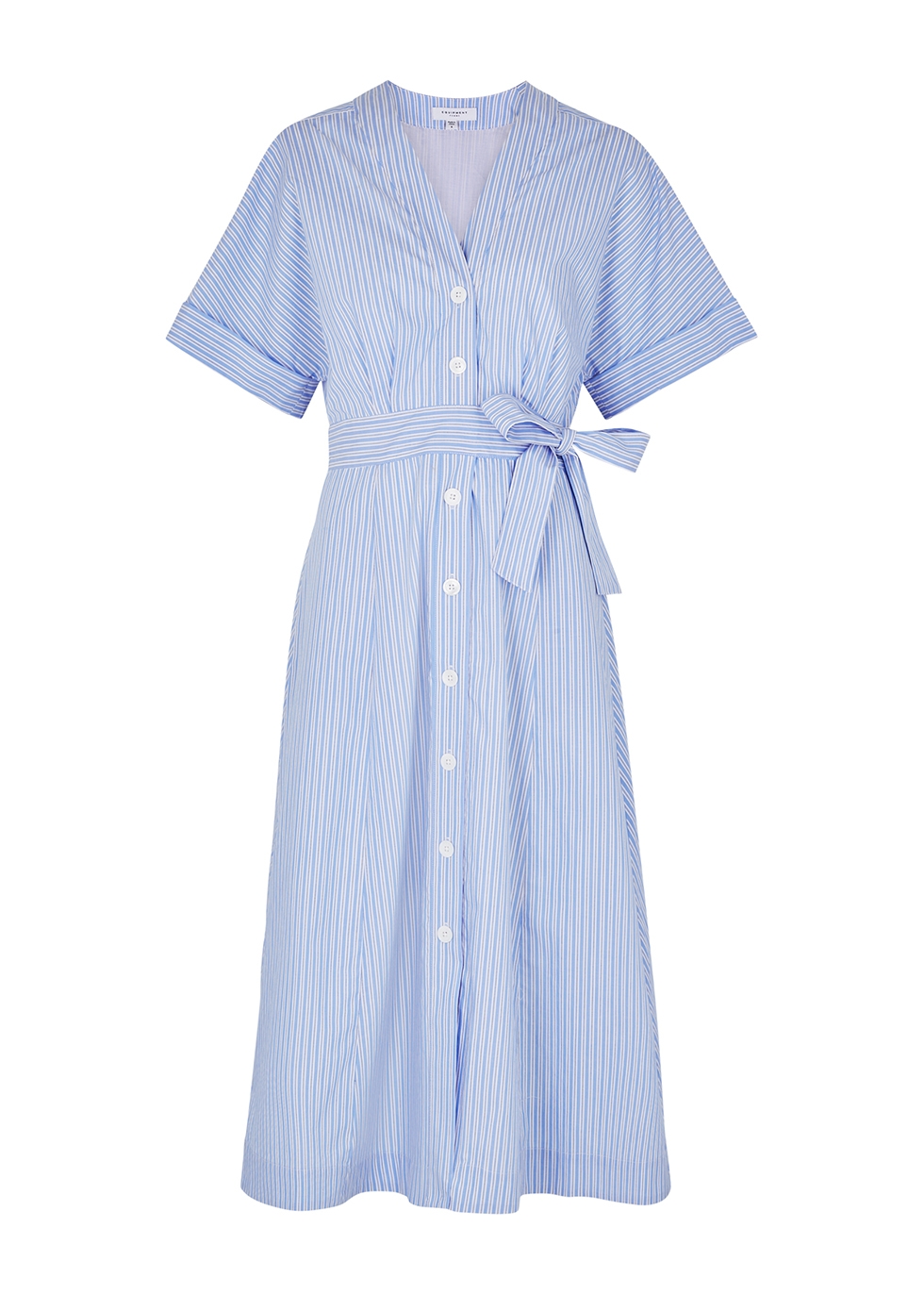 Equipment Calyer striped cotton-poplin midi dress - Harvey Nichols