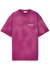 Fuchsia logo cotton T-shirt - Balenciaga