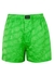 Green logo-jacquard crinkled satin shorts - Balenciaga