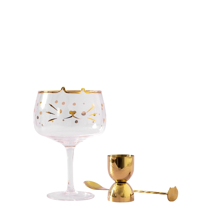 Root7 Cat Gin Glass Gift Set