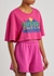 Tyra pink logo cropped cotton T-shirt - ROTATE Sunday