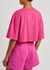 Tyra pink logo cropped cotton T-shirt - ROTATE Sunday