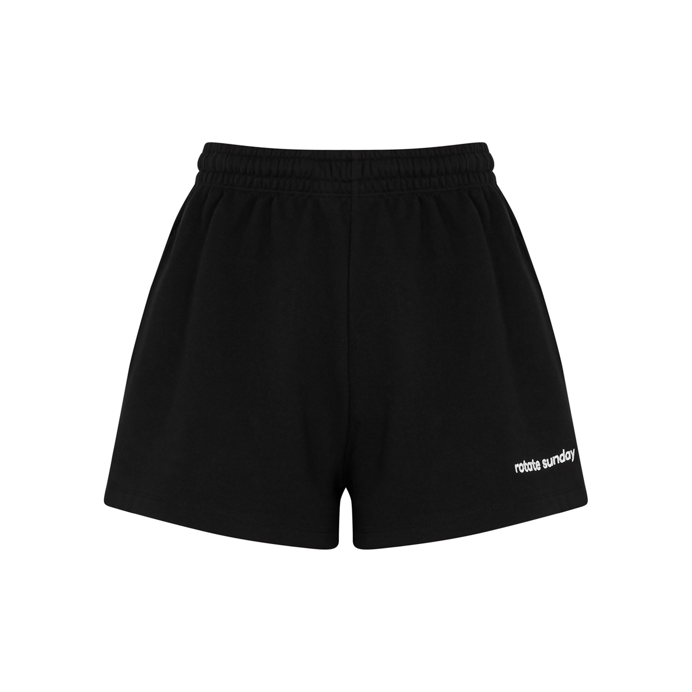 Rotate Sunday Roda Black Logo Cotton Shorts - L