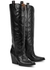 90 black faux leather knee-high cowboy boots - Stella McCartney