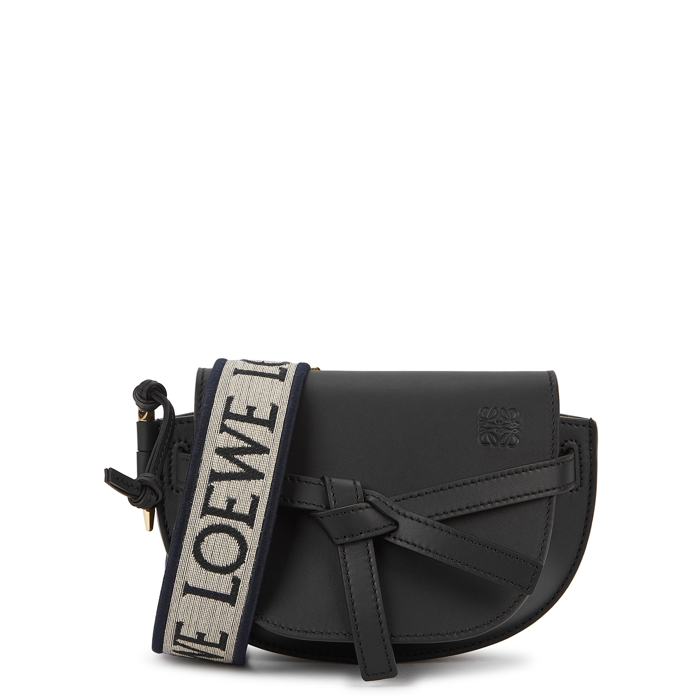 Loewe Gate Dual Mini Black Leather Cross-body Bag