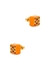 Anagram orange enamelled stud earrings - Loewe