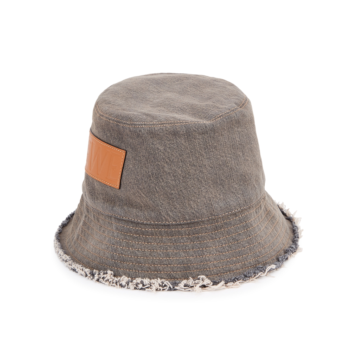 Loewe Washed Denim Bucket Hat - Brown