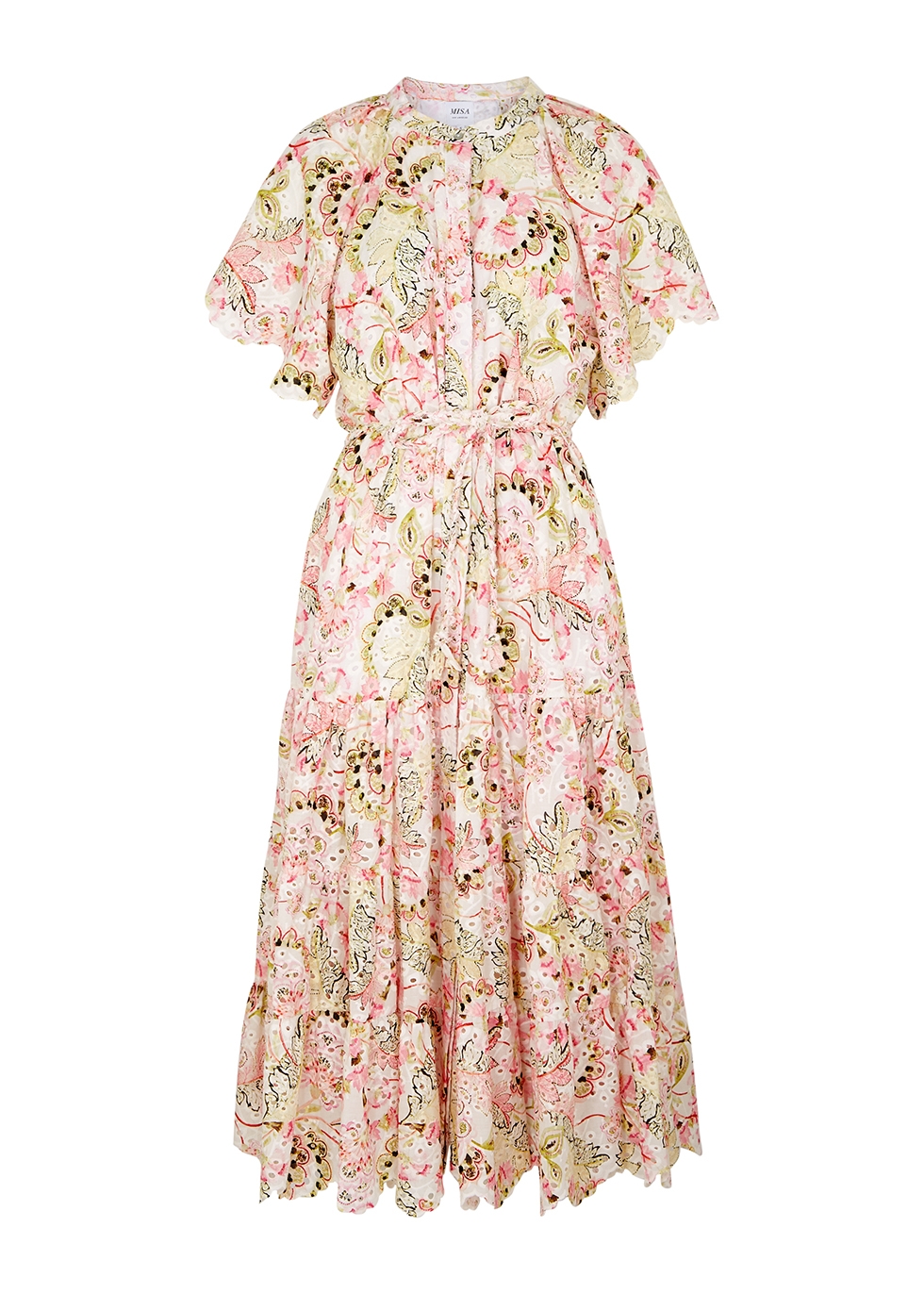 MISA Malena floral-print cotton midi dress - Harvey Nichols