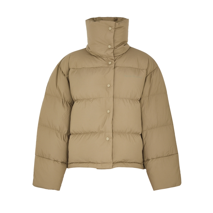 acne studios oversized quilted shell jacket - green - 8