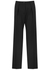 Black wide-leg woven trousers - Acne Studios