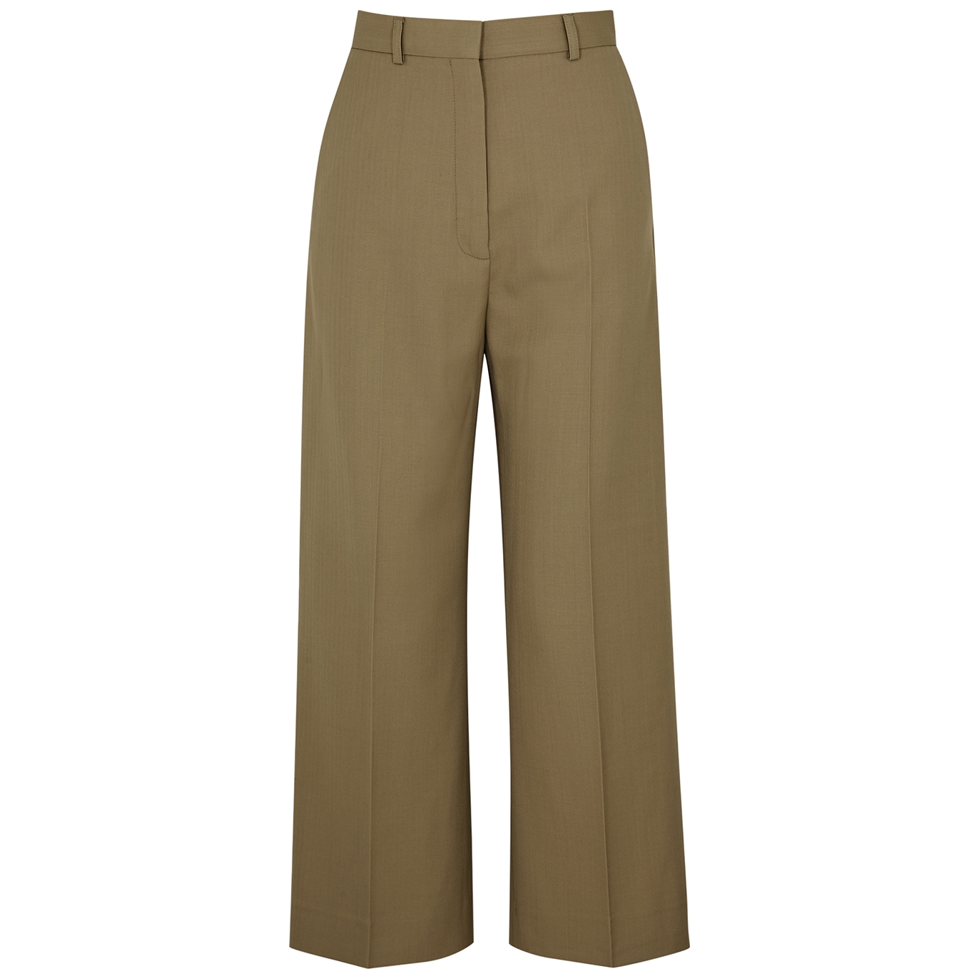 Acne Studios Green Cropped Kick-flare Trousers - 8