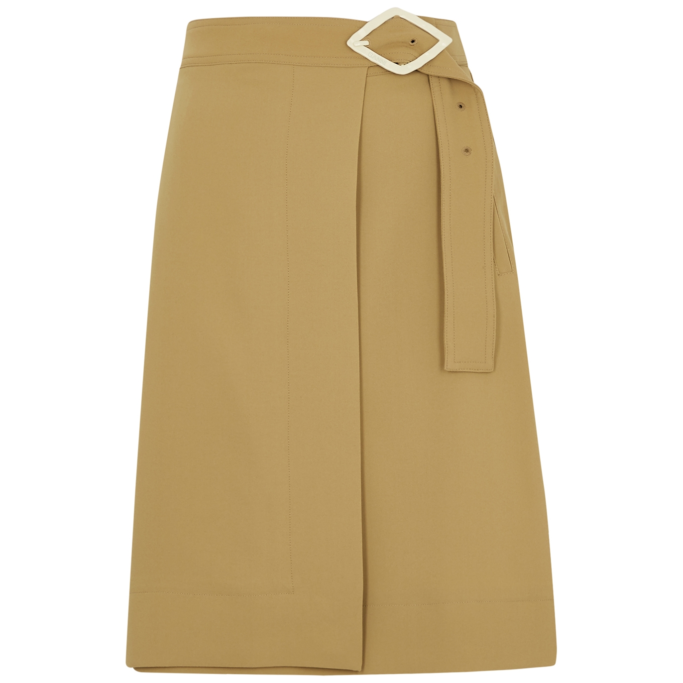 Ganni Brown Jersey Wrap Skirt - 8