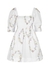 White floral-print cotton-poplin dress - Ganni
