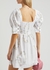White floral-print cotton-poplin dress - Ganni