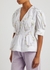 White floral-print cotton-poplin blouse - Ganni