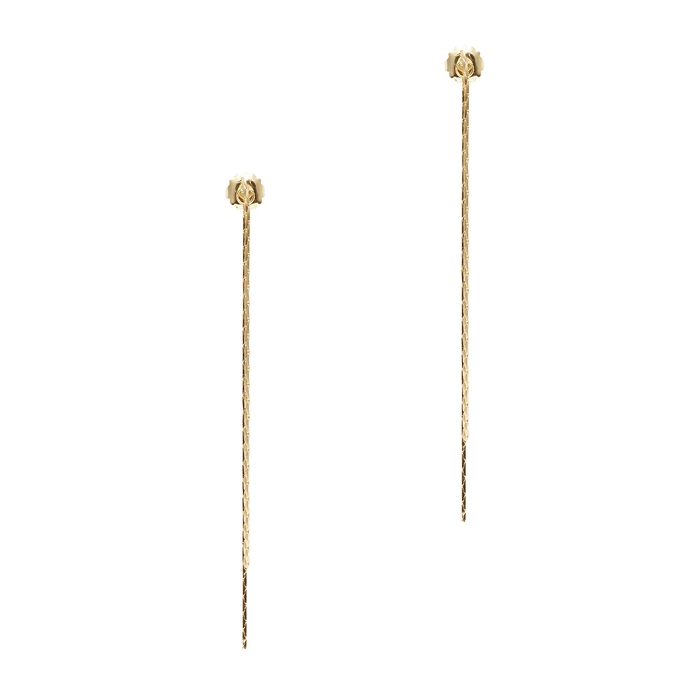 Anissa Kermiche Two Line Tassel 18kt Gold-plated Drop Earrings