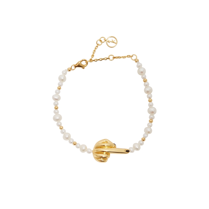 Anissa Kermiche French For Goodnight Pearl And 18kt Gold-plated Bracelet
