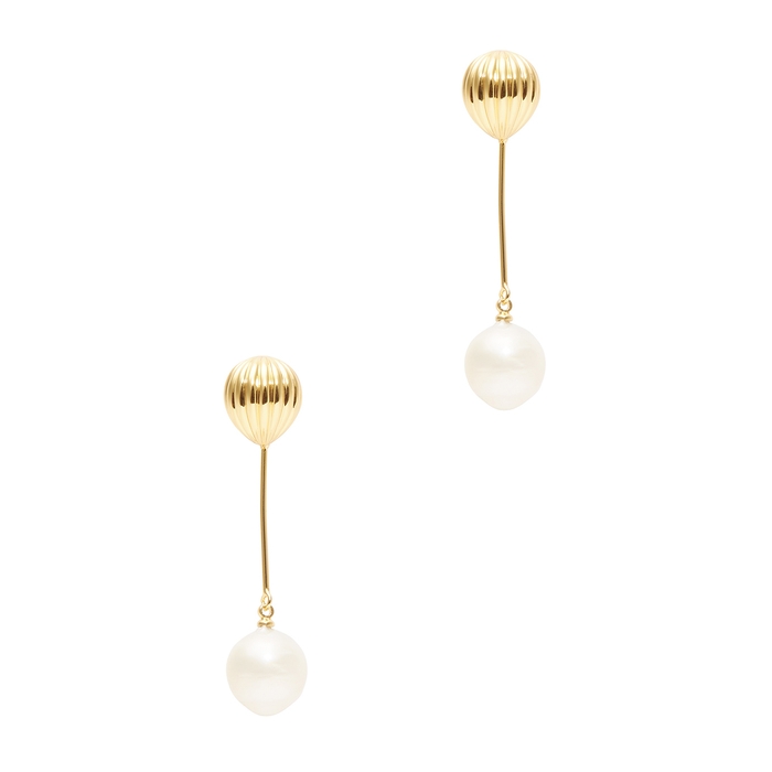 Anissa Kermiche Soeurs Pearl And Gold-plated Drop Earrings