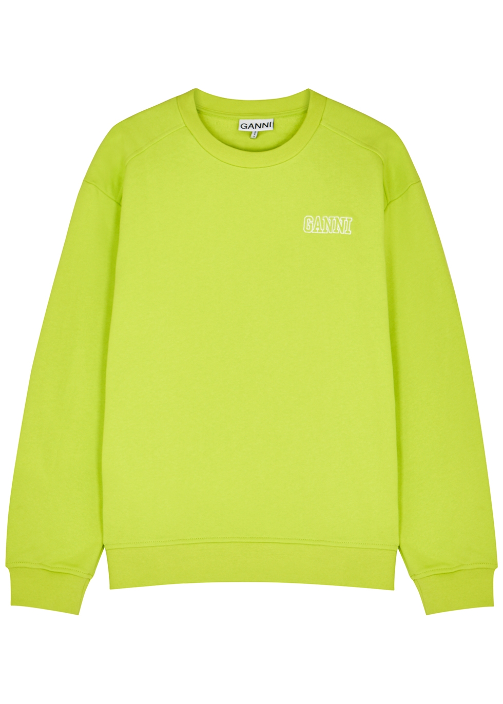 Software neon green cotton-blend sweatshirt