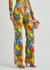 Parrot-print flared-leg jeans - Loewe
