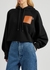 Black cropped hooded cotton sweatshirt - Loewe