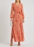 Alaric orange printed chiffon dress - Diane von Furstenberg